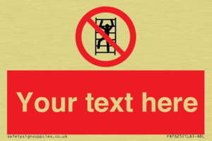 Custom prohibition No climbing